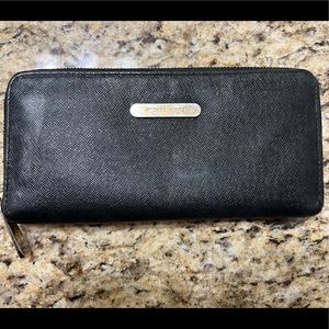 Michael Kors Jet Set Continental Wallet -Black and Gold